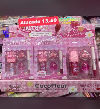 Kit de Lábios 4 em 1 CocoFleur Beauty CF1085