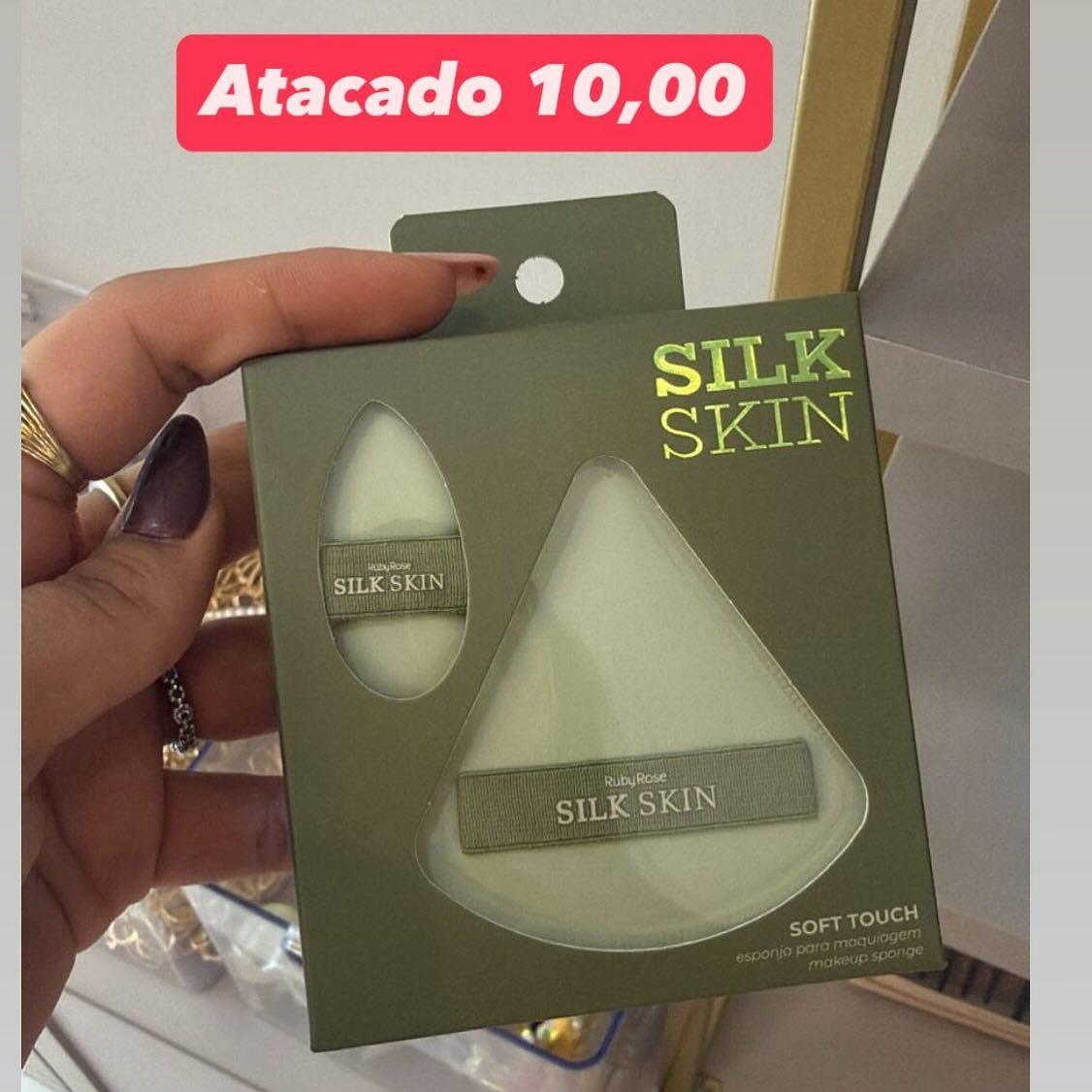 Kit de Esponjas para Maquiagem Silk Skin Ruby Rose
