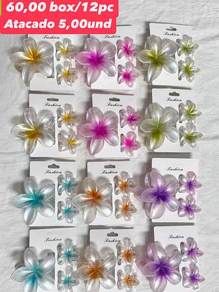 Kit de Presilhas de Cabelo Flor Fashion