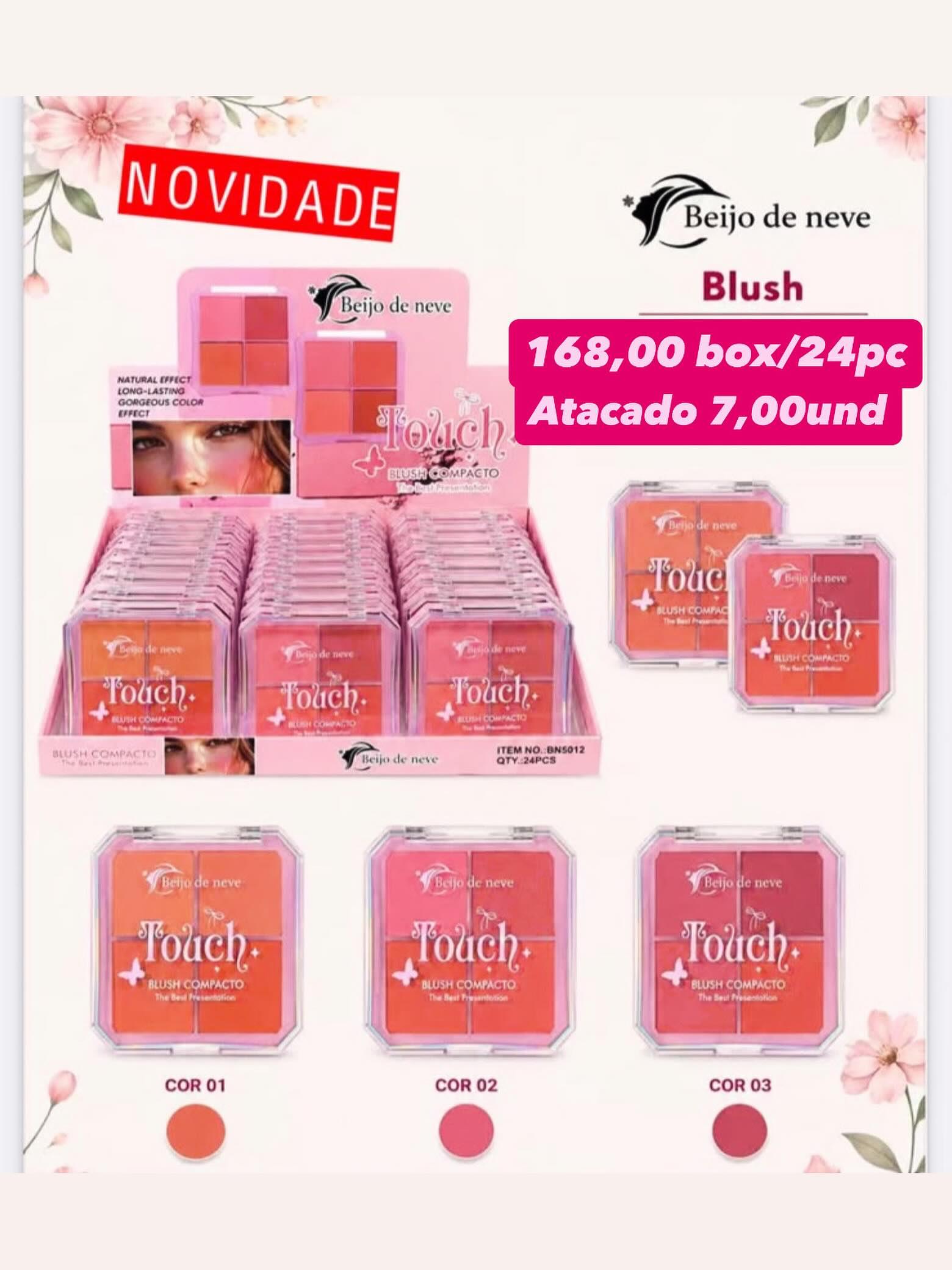 Blush Compacto Touch+ Beijo de Neve BNS012