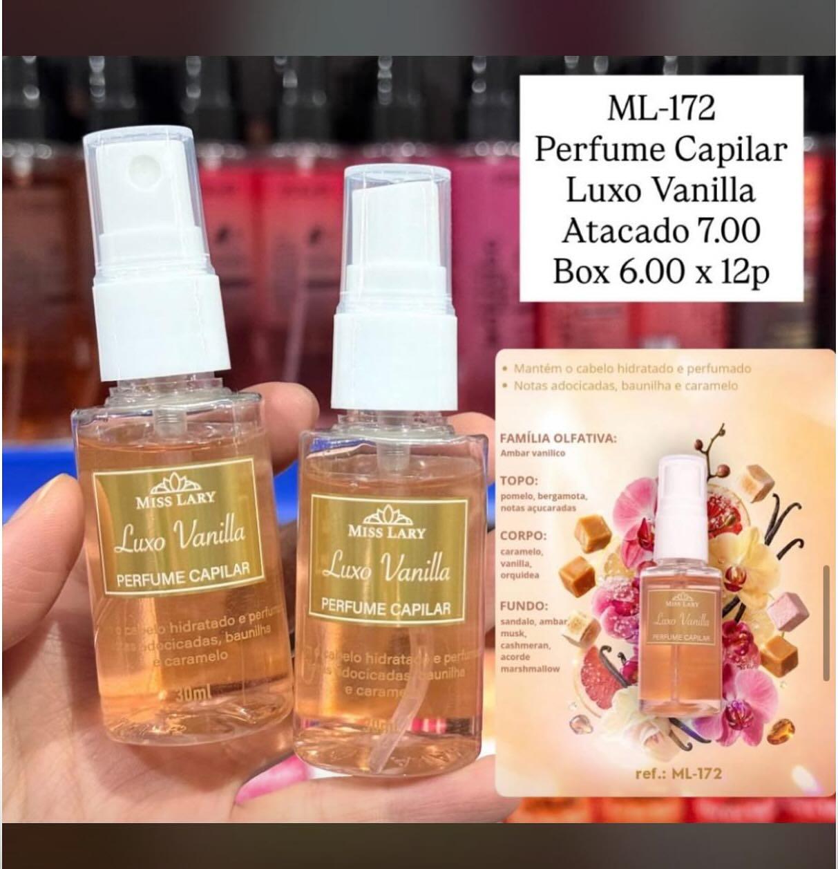 Perfume Capilar Luxo Vanilla Miss Lary ML-172 30ml
