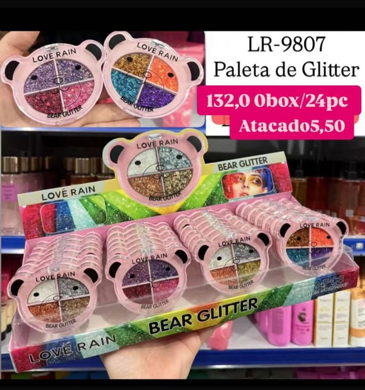 Paleta de Glitter Bear Glitter Love Rain LR-9807