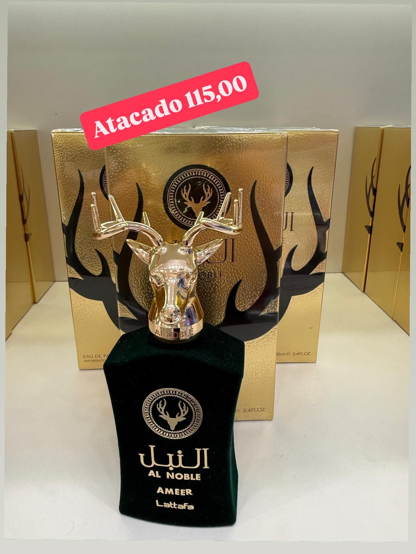 Perfume Al Noble Ameer Lattafa 100ml — frasco preto