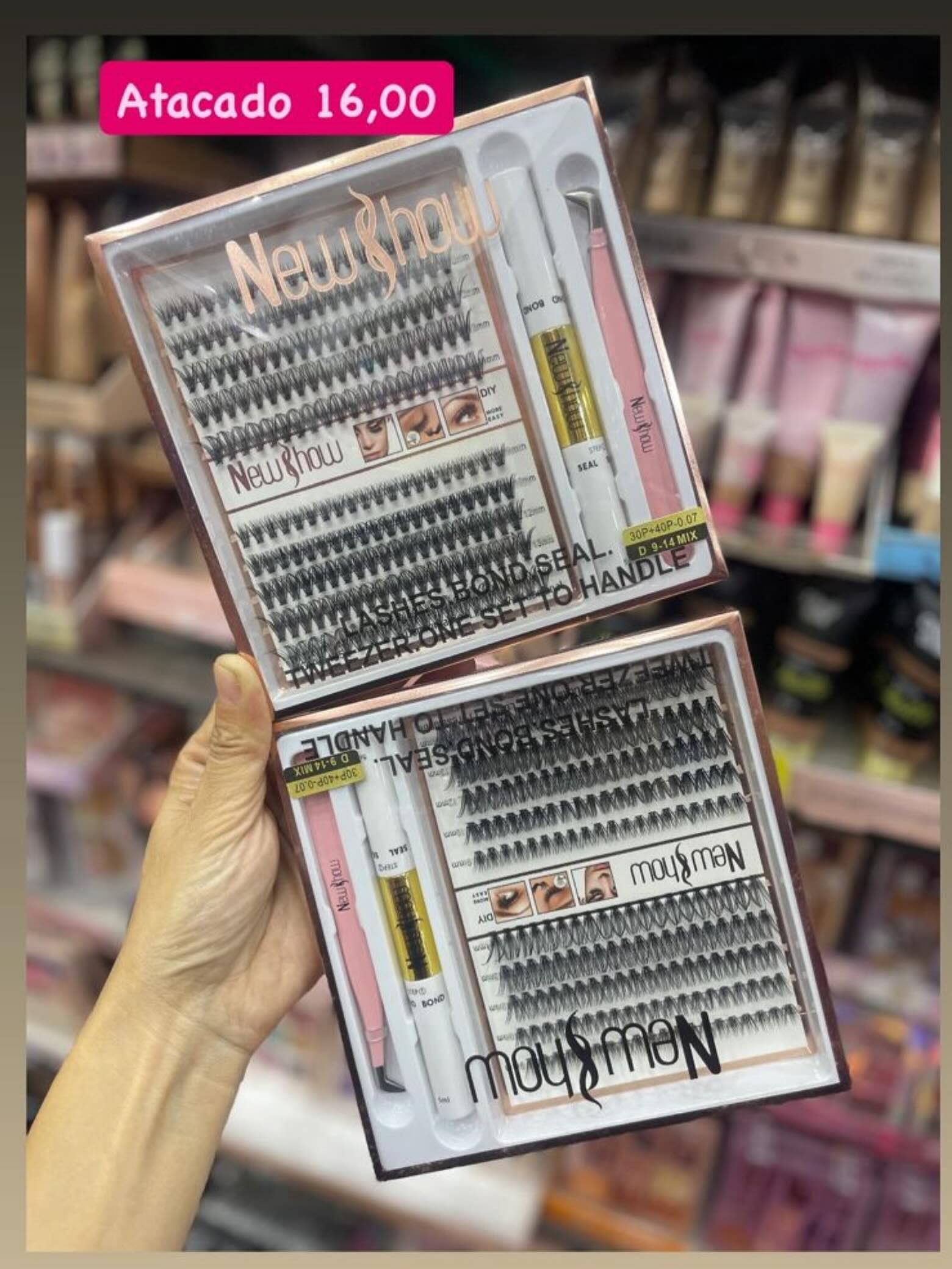 Kit de Cílios Postiços Newshow com Cola e Pinça
