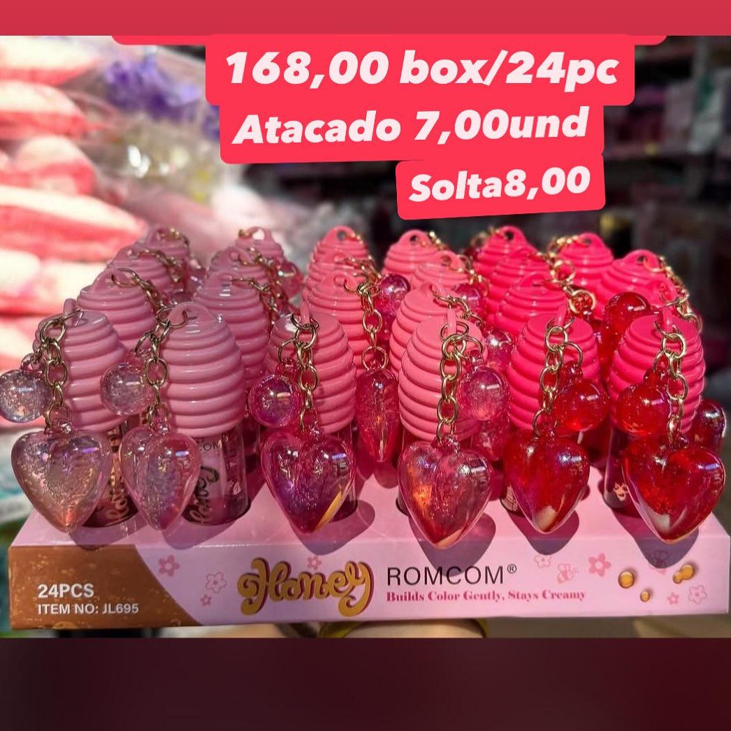 Gloss com Chaveiro Honey Romcom JL695