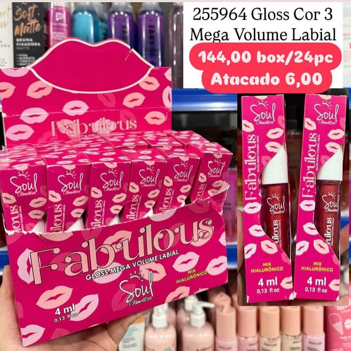 Gloss Cor 3 Mega Volume Labial Fabulous Soul 4ml 255964