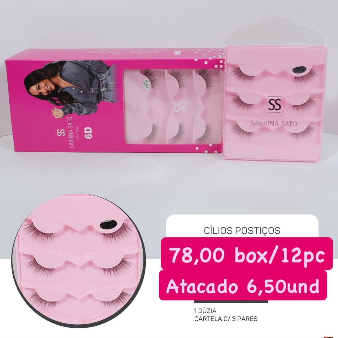 Cílios Postiços 6D F018 Sabrina Sato 3 Pares