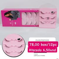 Cílios Postiços 6D F018 Sabrina Sato 3 Pares