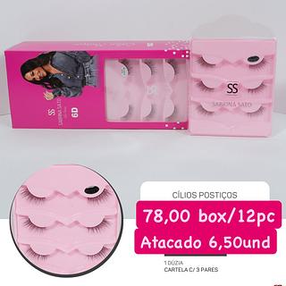 Cílios Postiços 6D F018 Sabrina Sato 3 Pares
