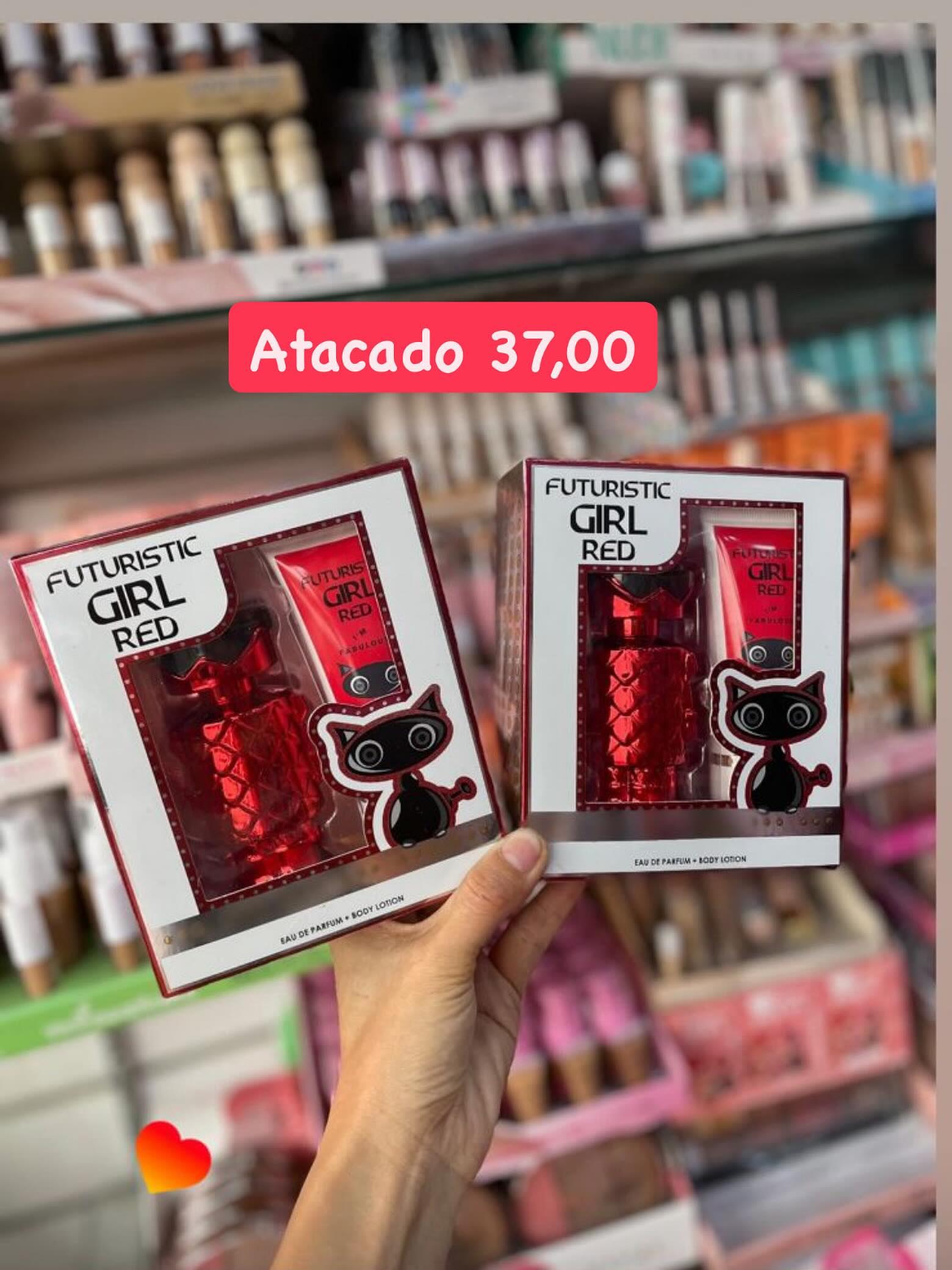 Kit Futuristic Girl Red Eau de Parfum + Body Lotion