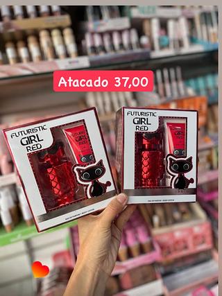 Kit Futuristic Girl Red Eau de Parfum + Body Lotion