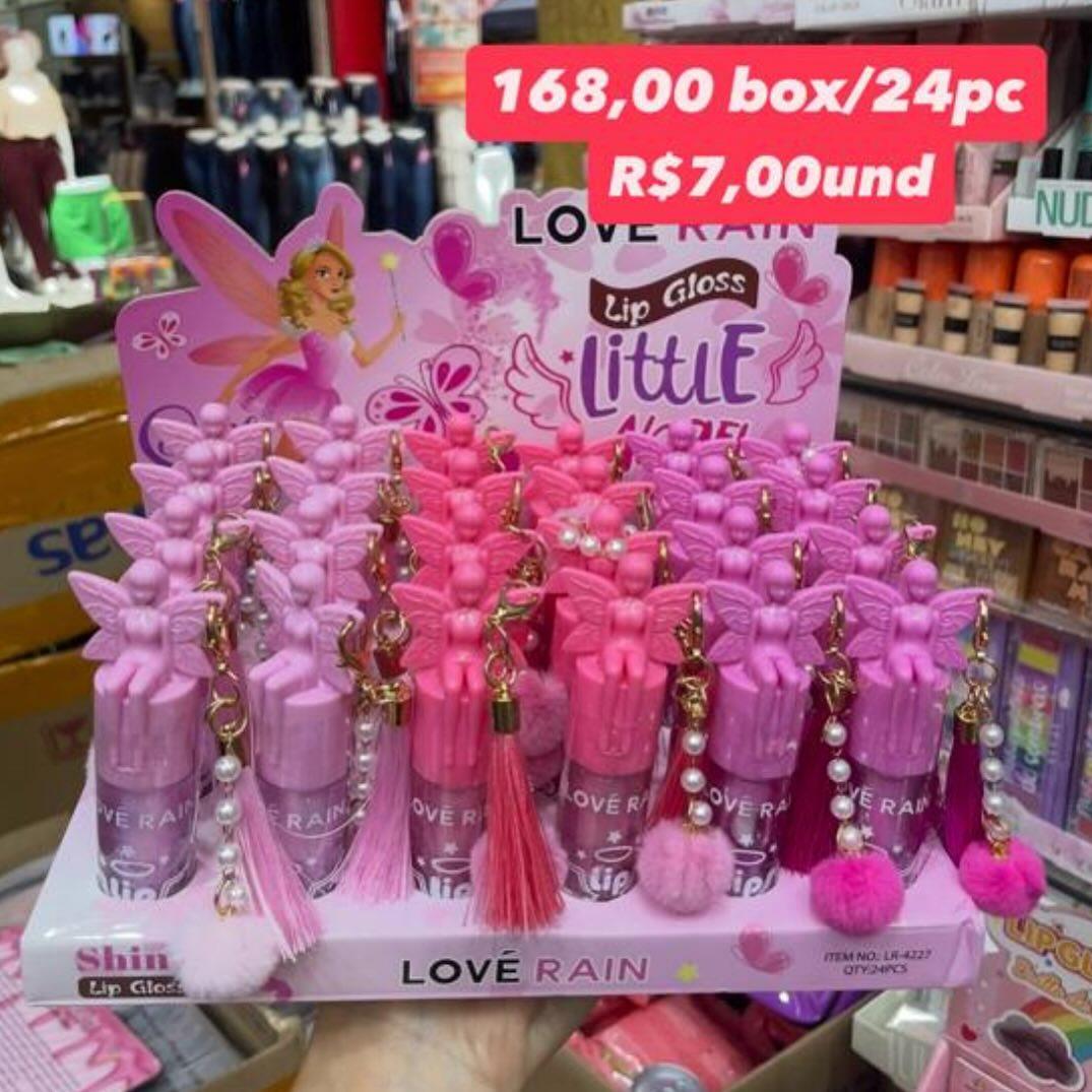 Gloss Labial Little Angel Love Rain com Chaveiro LR-4223