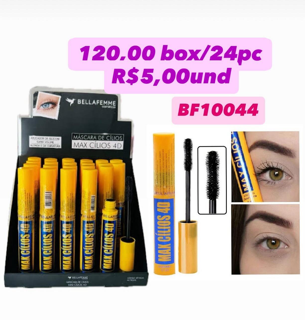 Máscara de Cílios Max Cílios 4D Bellafemme BF10044