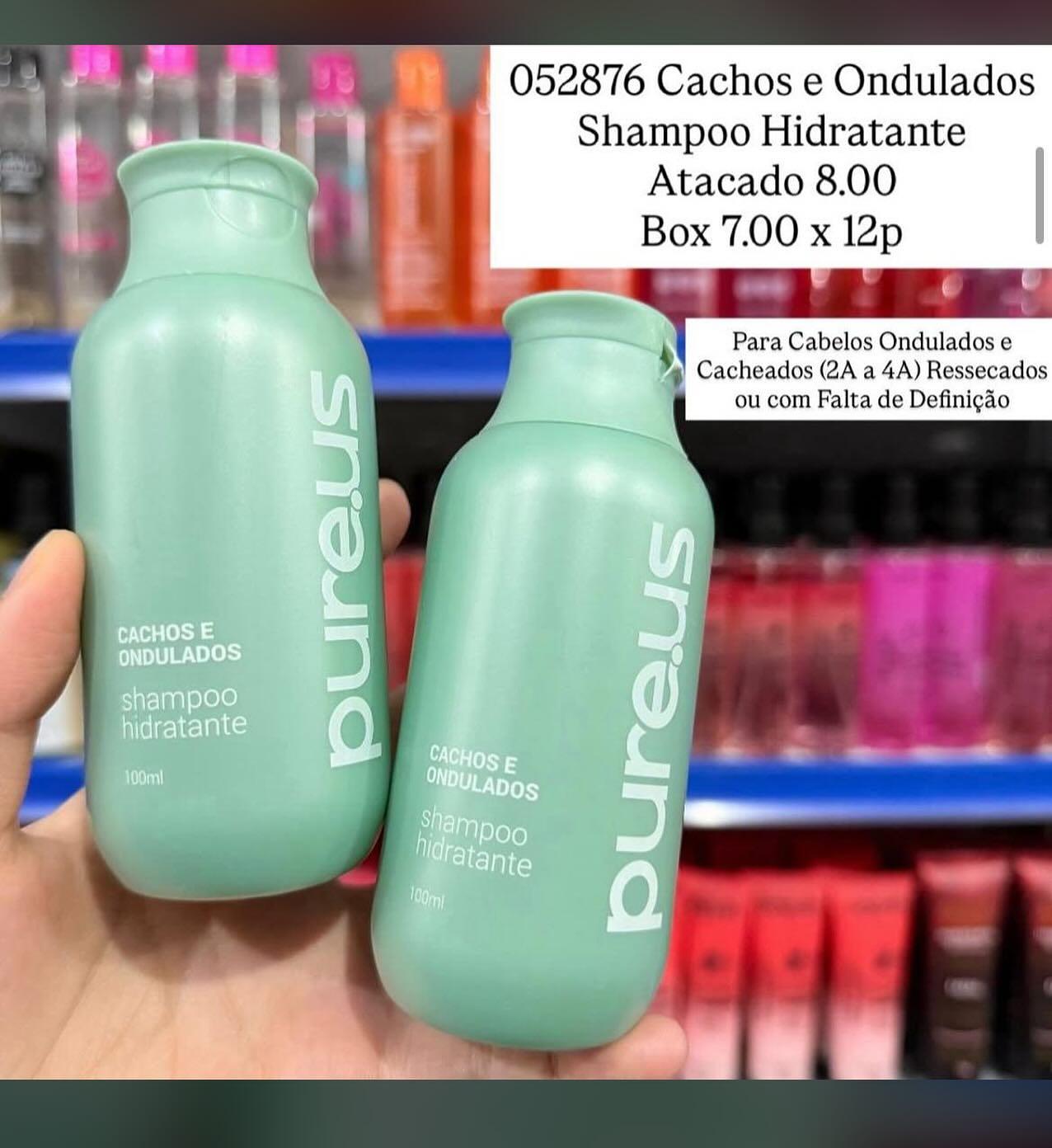 Shampoo Hidratante Pureus Cachos e Ondulados 100ml