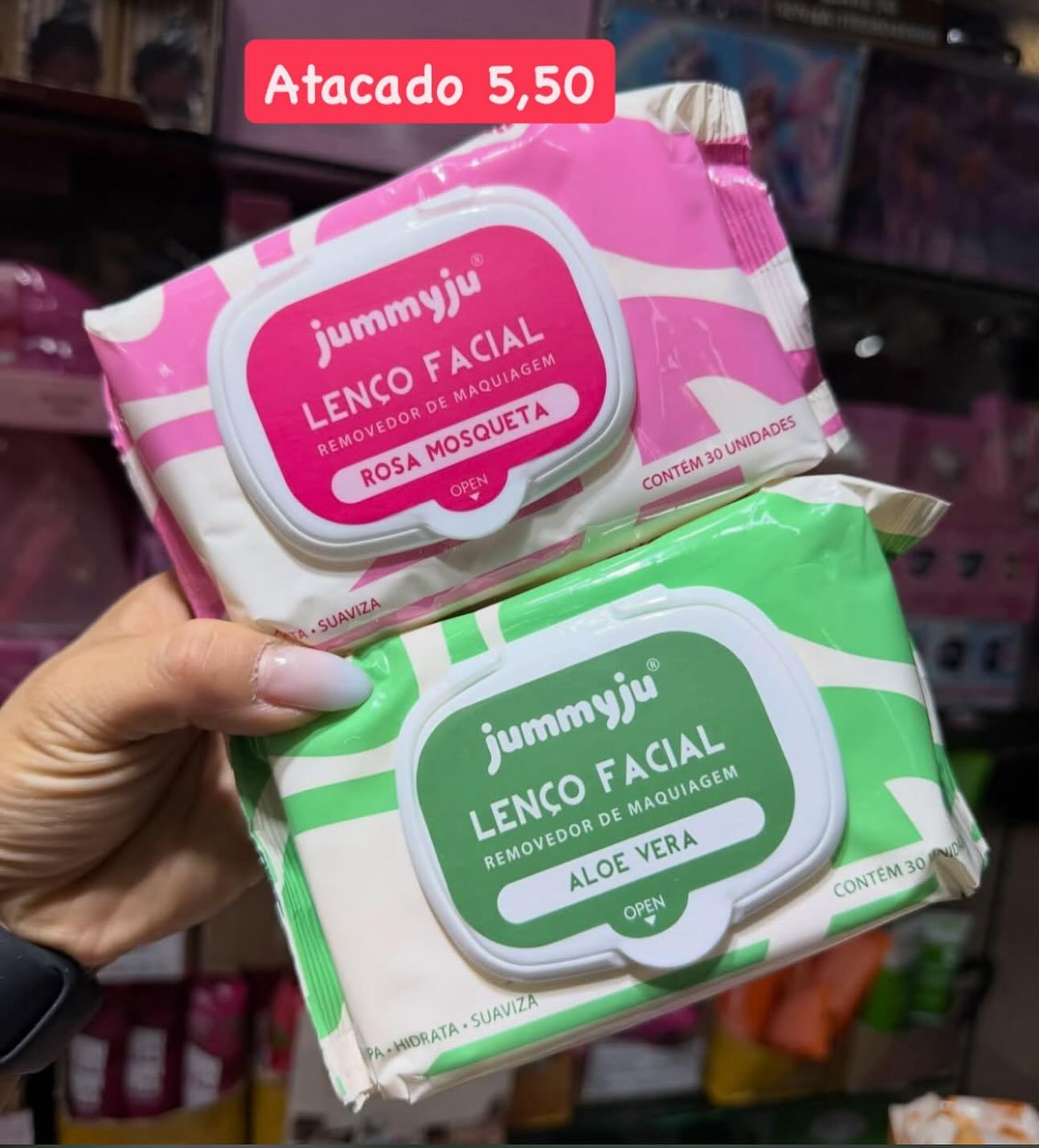 Lenço Facial Removedor de Maquiagem Jummyju 30 Unidades