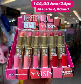 Batom Duo 2 em 1 Perfect Duo Yvisy VS3030B