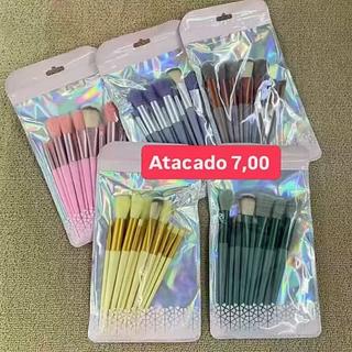 Kit de Pincéis de Maquiagem Coloridos