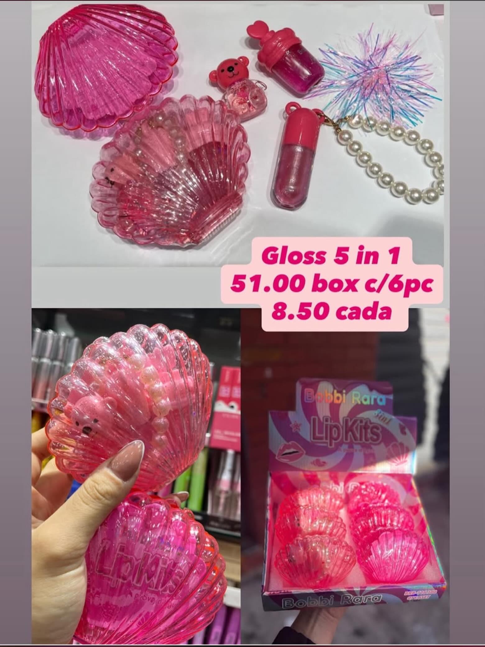 Kit Gloss 5 em 1 Lip Kits Bobbi Rara