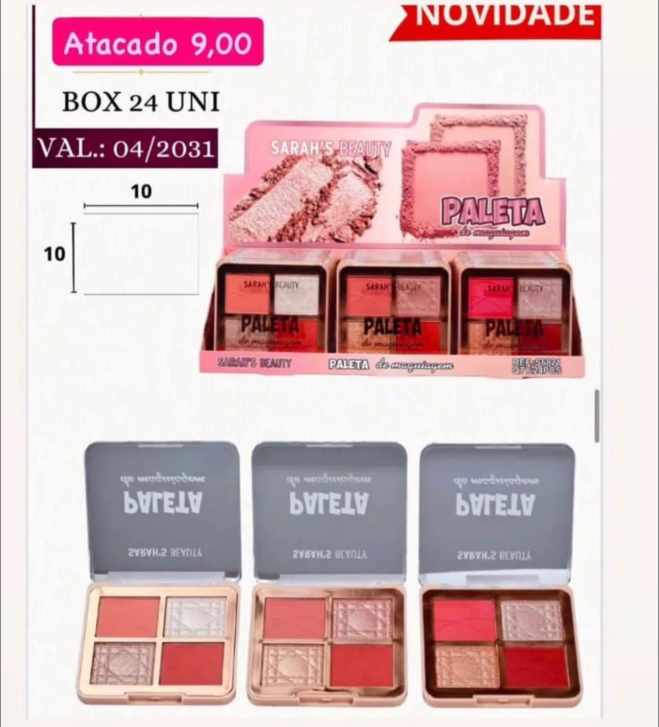 Paleta de Sombras Sarah's Beauty