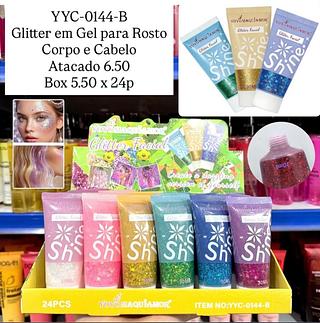 Glitter em Gel para Rosto, Corpo e Cabelo Yoyo Maquiamor YYC-0144-B