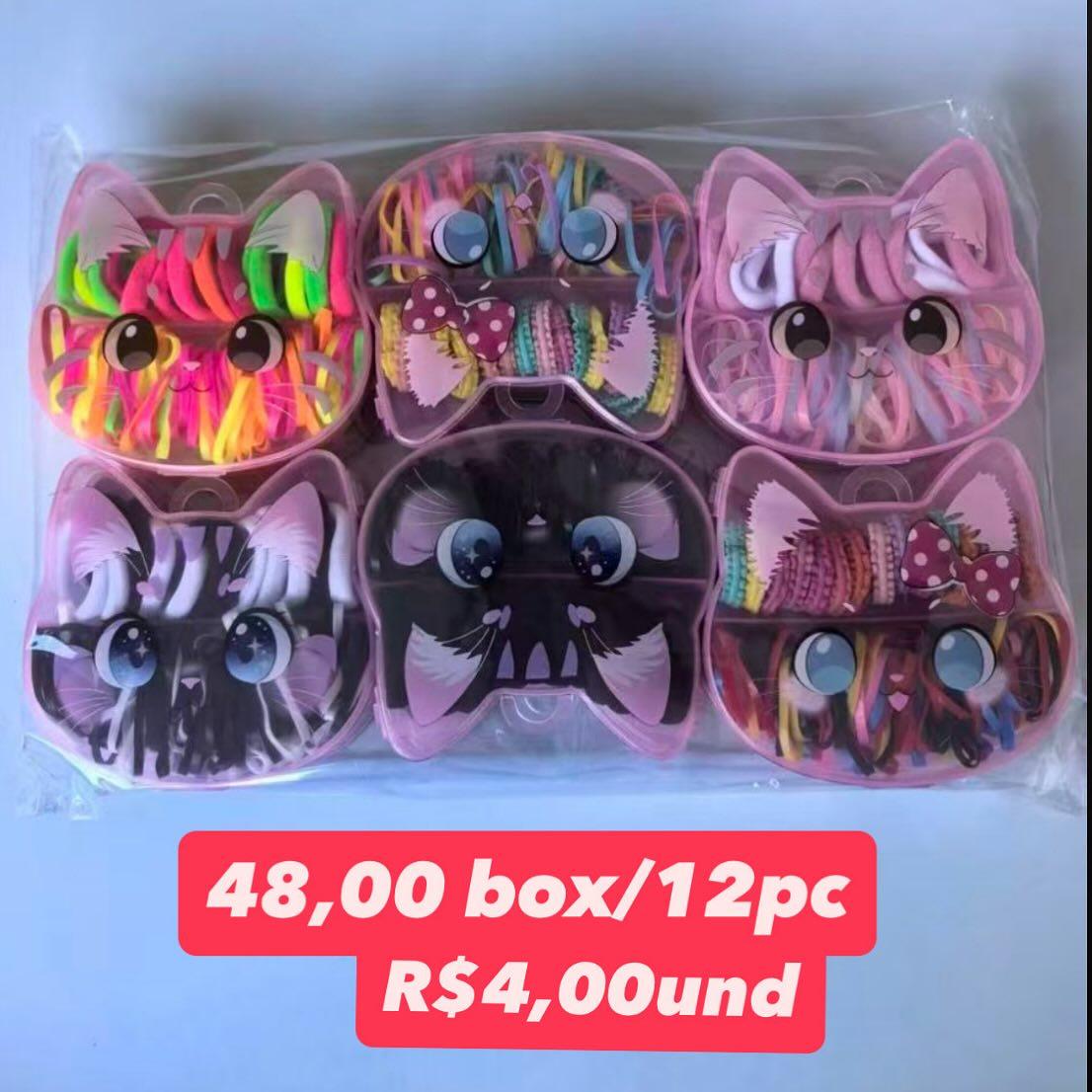 Kit de Elásticos de Cabelo com Estampas de Animais