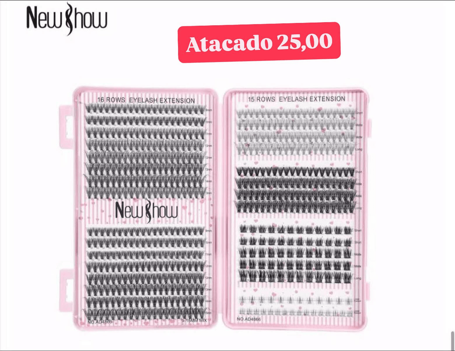 Cílios em Tufos New Show AD4866 16/15 Rows