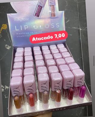 Lip Gloss Ruby Rose Manteiga de Karité e Vitamina E