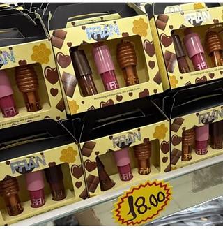 Kit de Lip Gloss Fran com 3 unidades