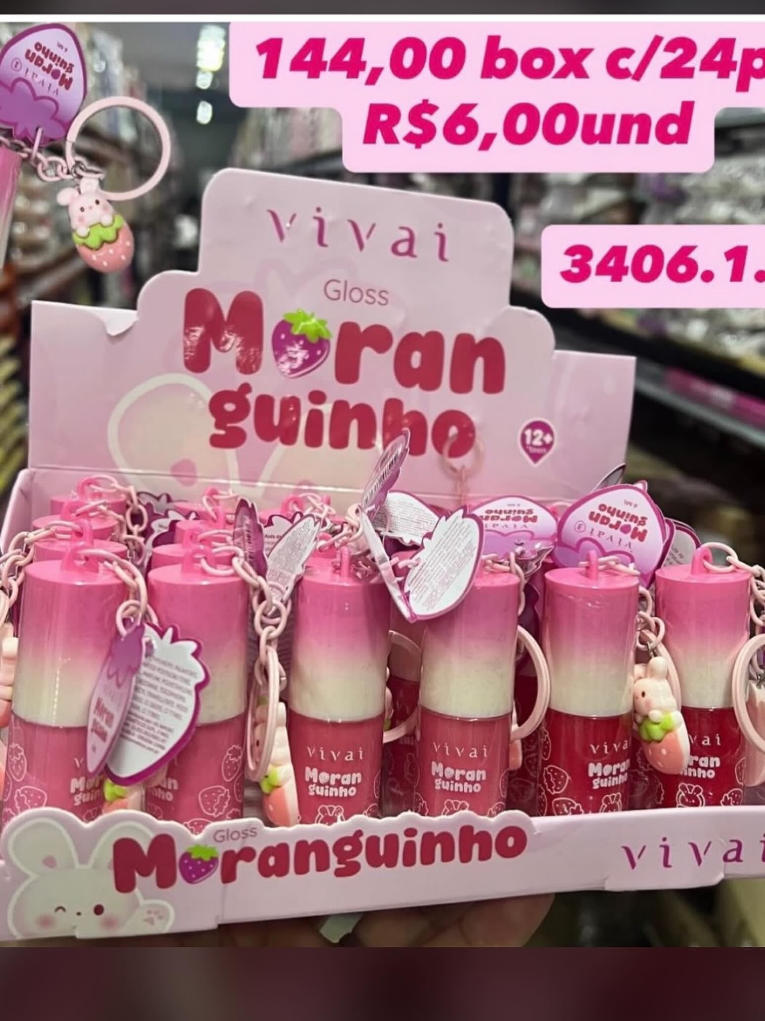 Gloss com Chaveiro Moranguinho Vivai 3406.1.1