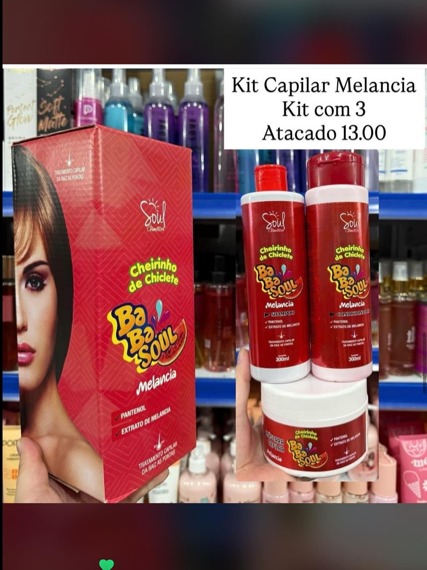 Kit Capilar Melancia Cheirinho de Chiclete BoBa Soul