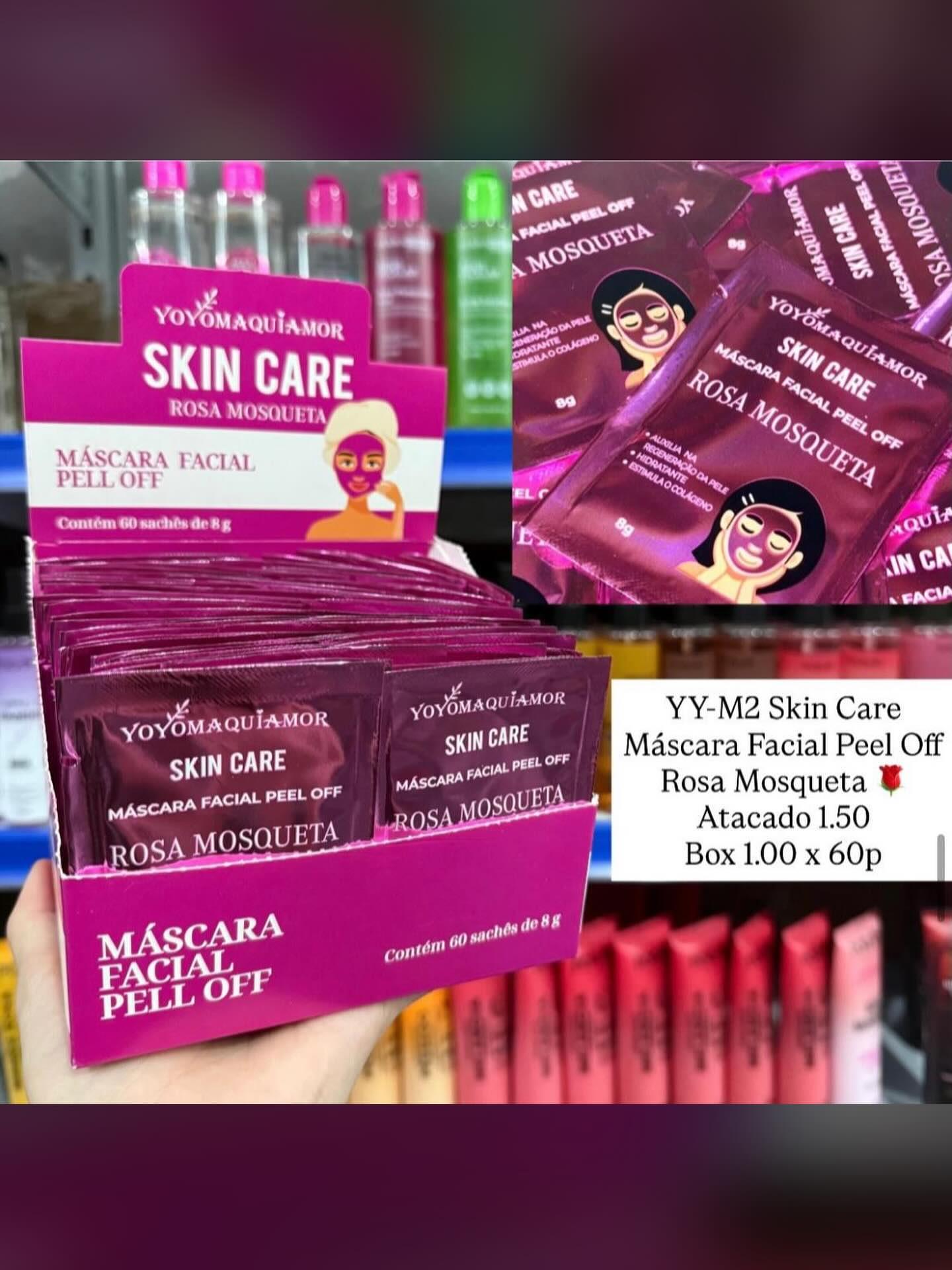 Máscara Facial Peel Off Rosa Mosqueta Yoyo Maquiamor YY-M2