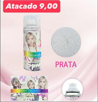 Spray de Glitter para Cabelo Love Rain Decoration — Prata
