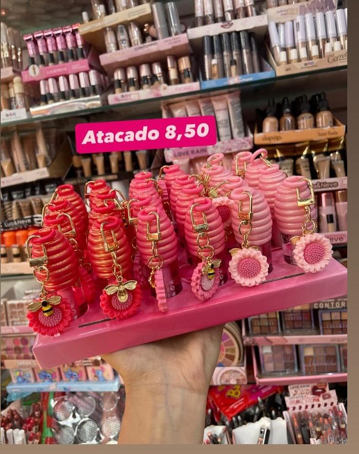 Gloss Labial Magic Color Mocallure com Chaveiro de Abelha MOC2363