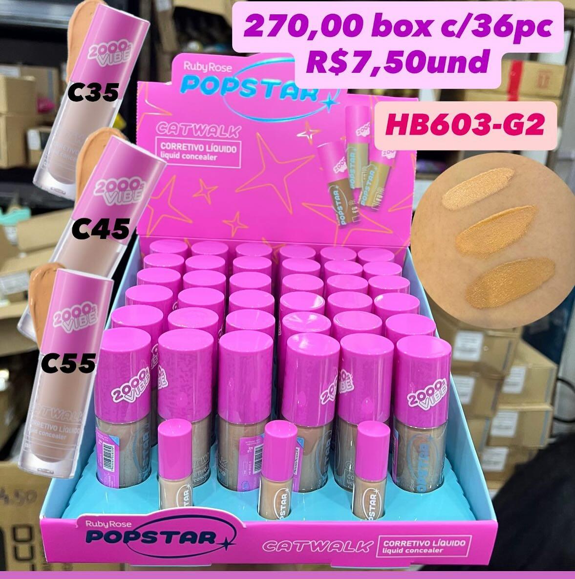 Corretivo Líquido Catwalk Popstar Ruby Rose HB603-G2