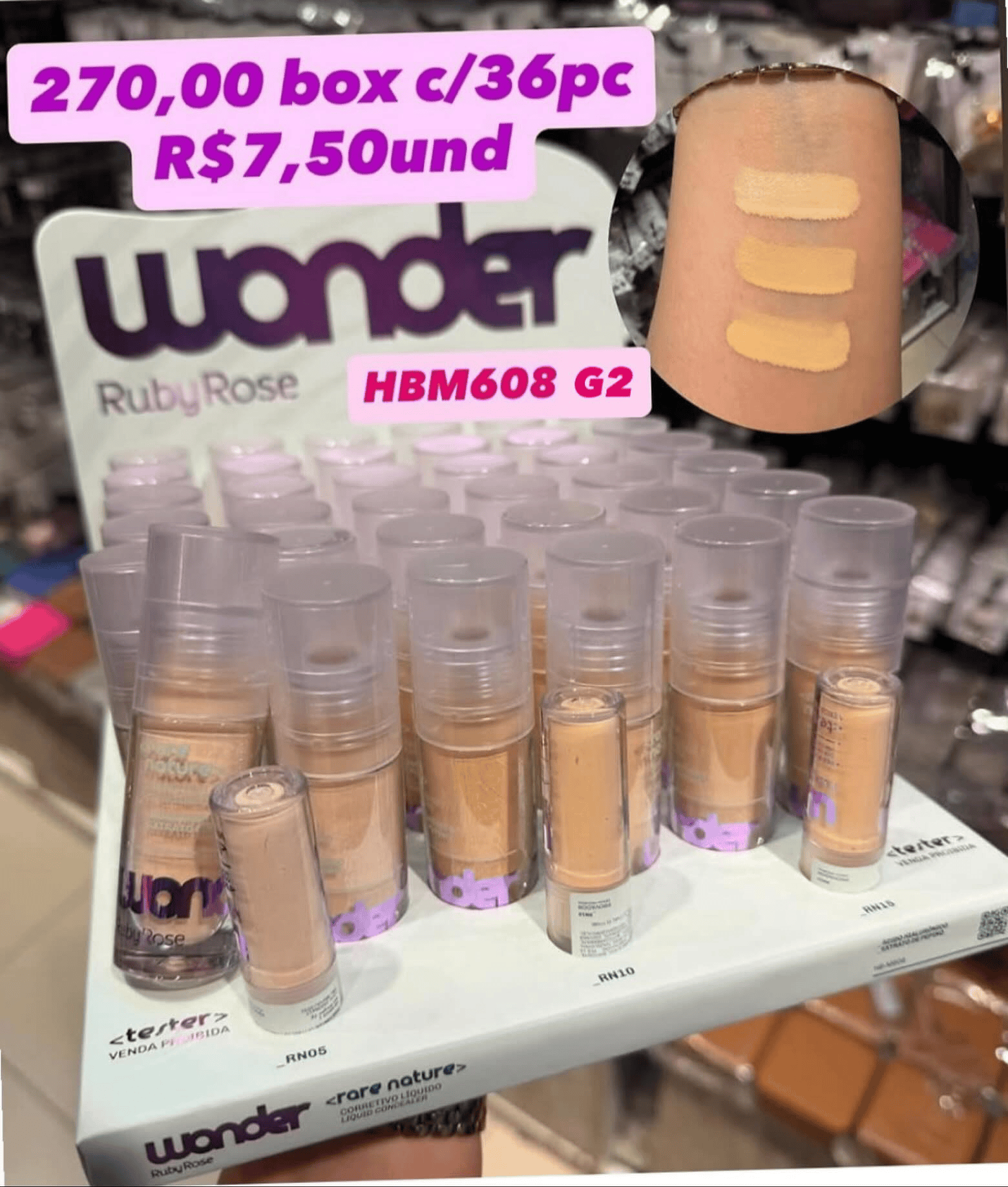 Corretivo Líquido Wonder Rare Nature Ruby Rose HBM608 G2