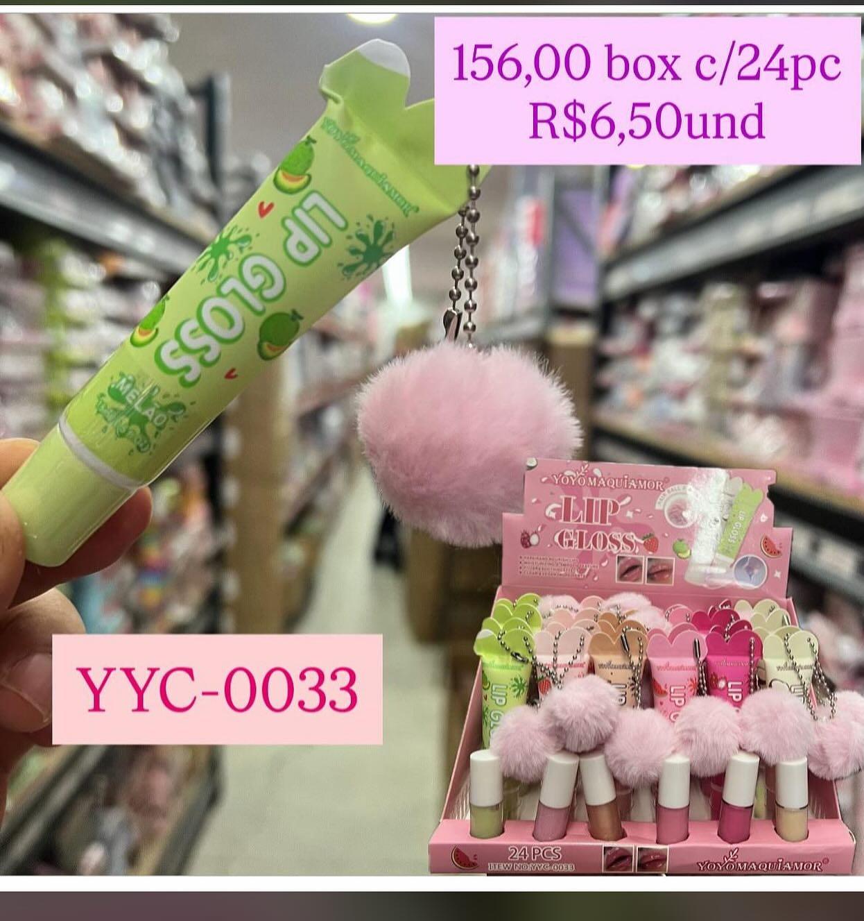 Lip Gloss com Chaveiro Yoyo Maquiamor YYC-0033