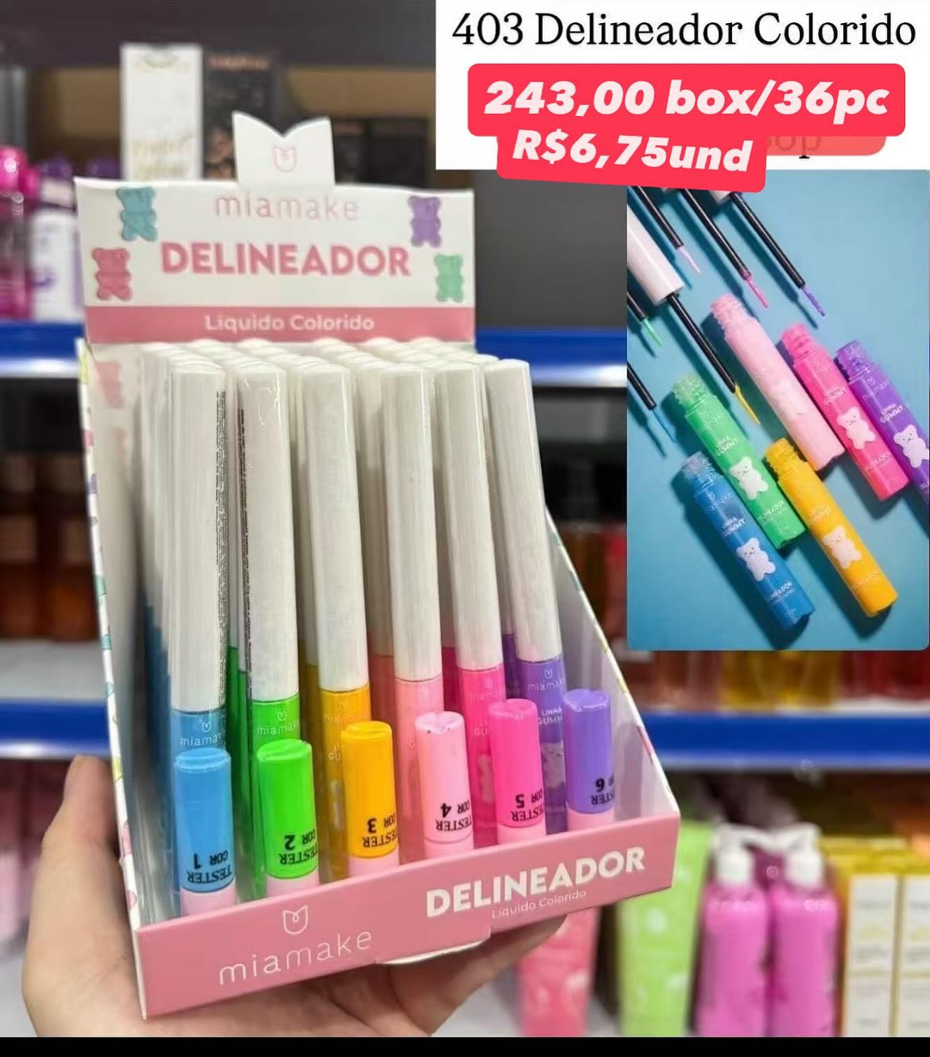 Delineador Líquido Colorido Mia Make 403