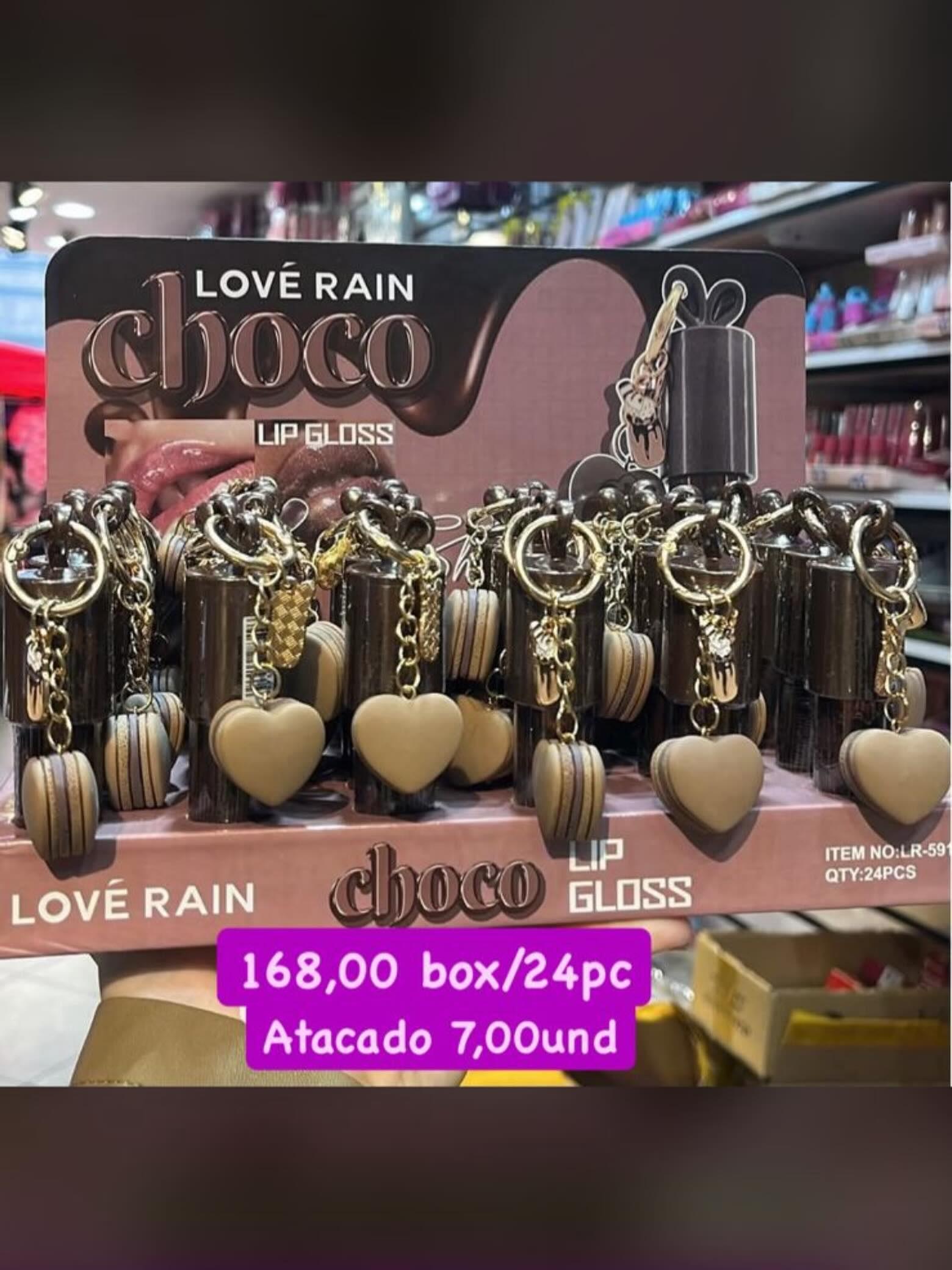 Lip Gloss Choco Love Rain com Chaveiro
