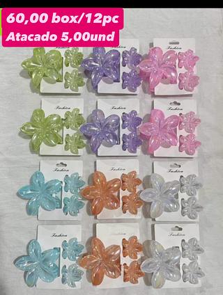 Kit de Presilhas de Cabelo Flor Fashion