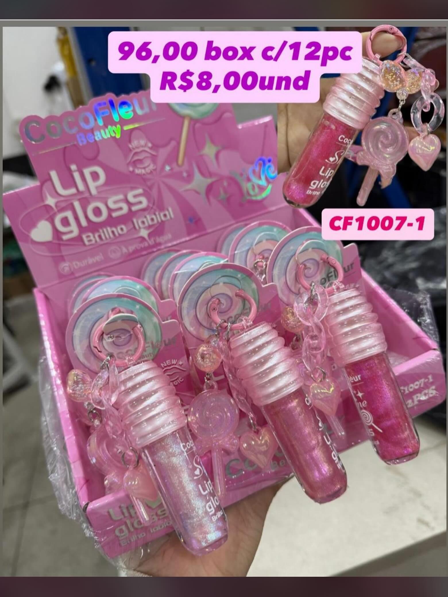 Lip Gloss Brilho Labial CocoFleur Beauty com Chaveiro CF1007-1