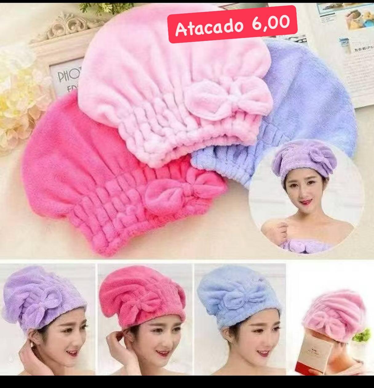 Touca de Microfibra para Cabelo com Laço