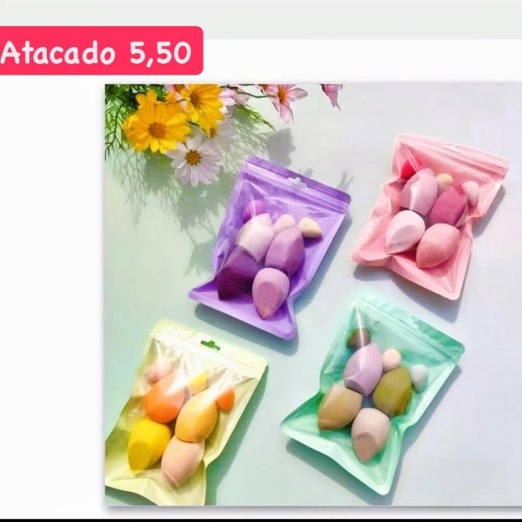 Kit de Esponjas Coloridas para Maquiagem