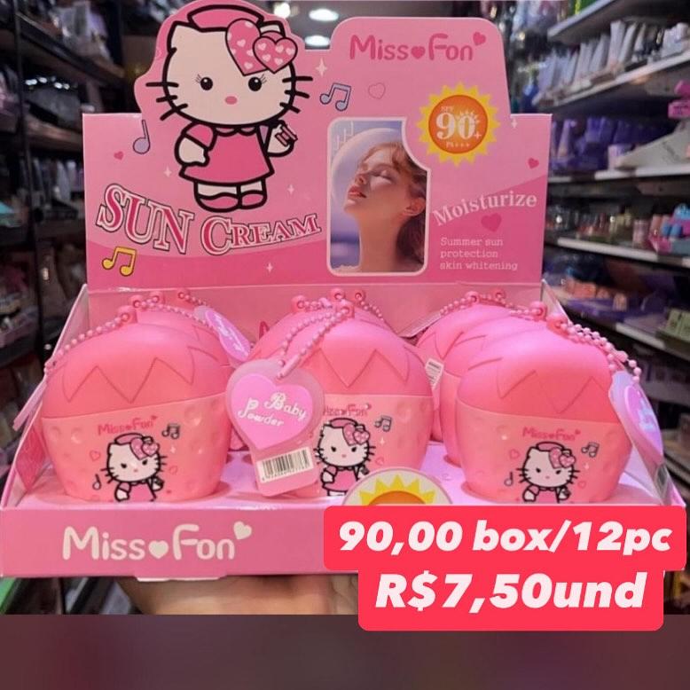 Protetor Solar Sun Cream Hello Kitty Miss Fon FPS 90+