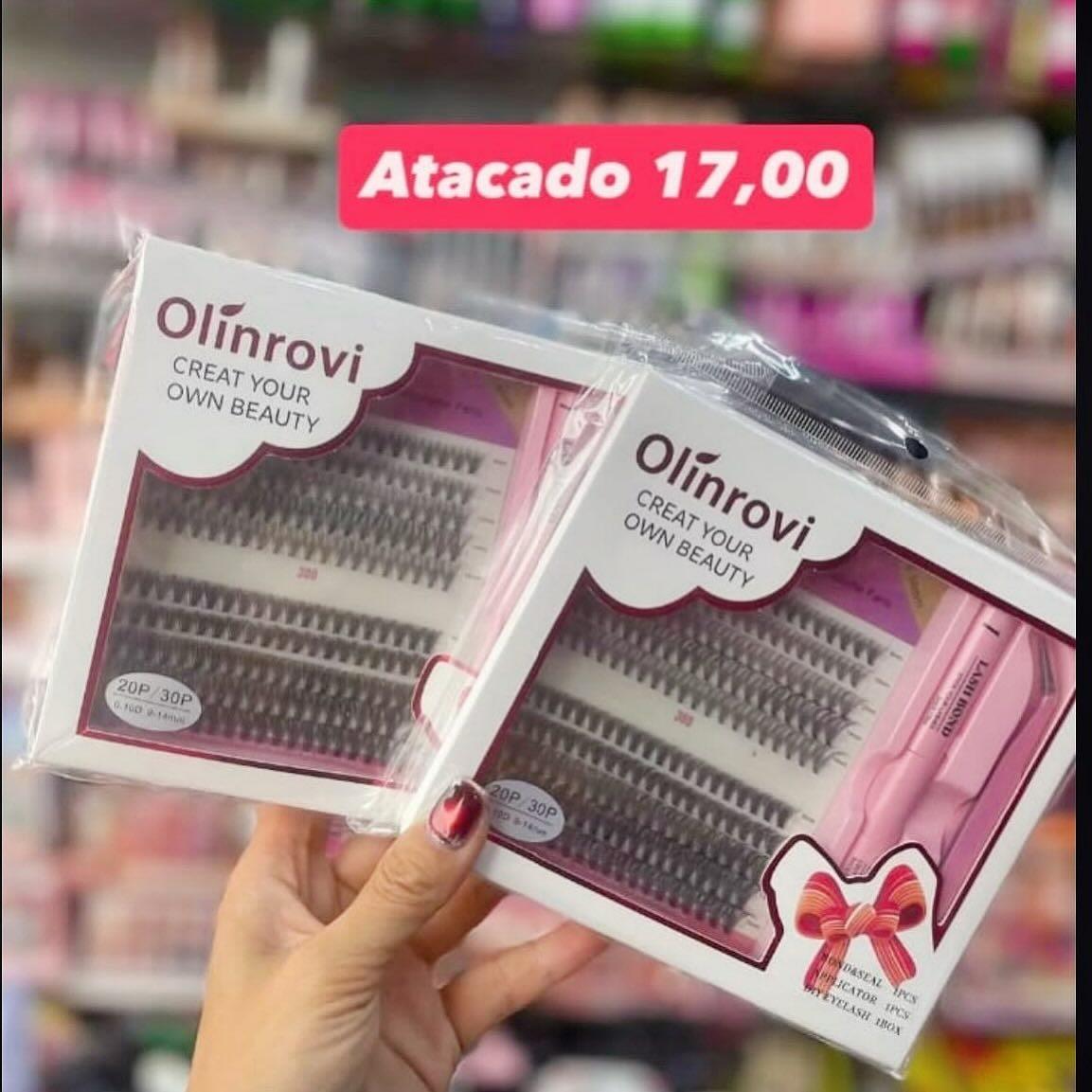 Kit de Cílios Postiços Olinrovi 20P/30P com Aplicador