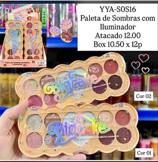 Paleta de Sombras com Iluminador Big Cake YYA-SOS16