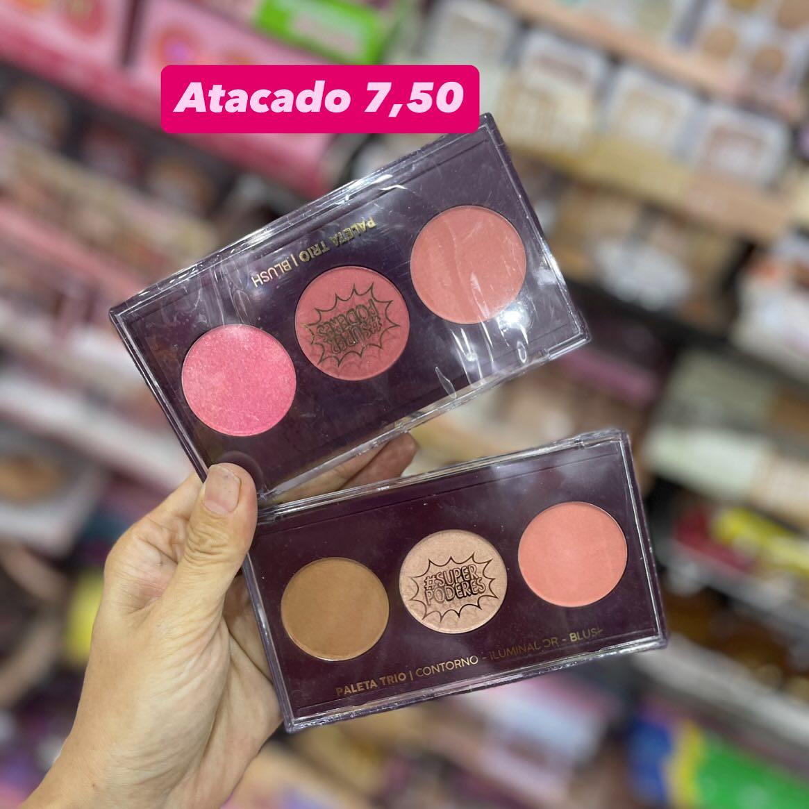 Paleta Trio Contorno Iluminador Blush Vivai
