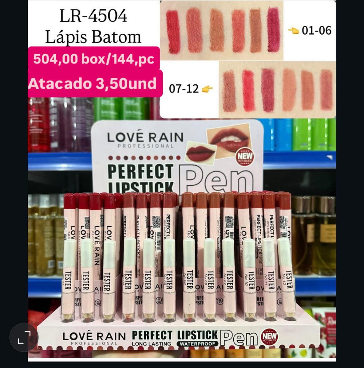 Lápis Batom Love Rain Perfect Lipstick Pen LR-4504