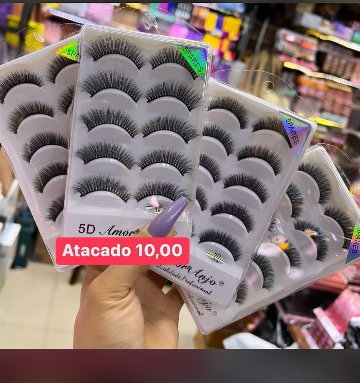 Cílios Postiços 5D Amor Anjo 5 Pares