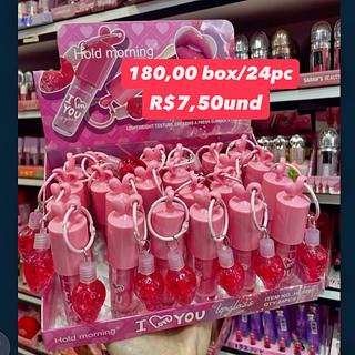 Gloss Labial I Love You Hold Morning com Chaveiro de Morango