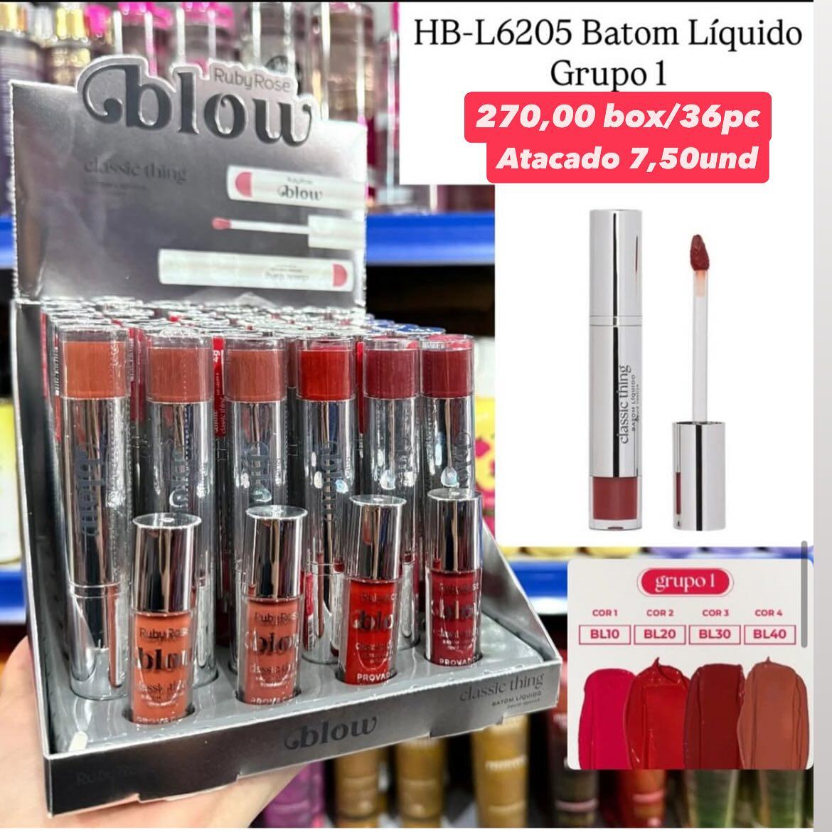 Batom Líquido Classic Thing Glow Grupo 1 Ruby Rose HB-L6205